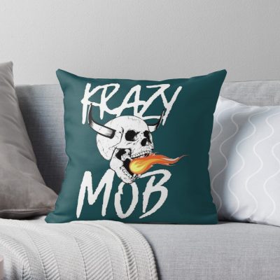 Krazy Mob Throw Pillow Official Ken Carson Merch