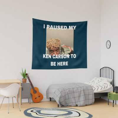 I Paused My Ken Carson To Be Here Tapestry Official Ken Carson Merch