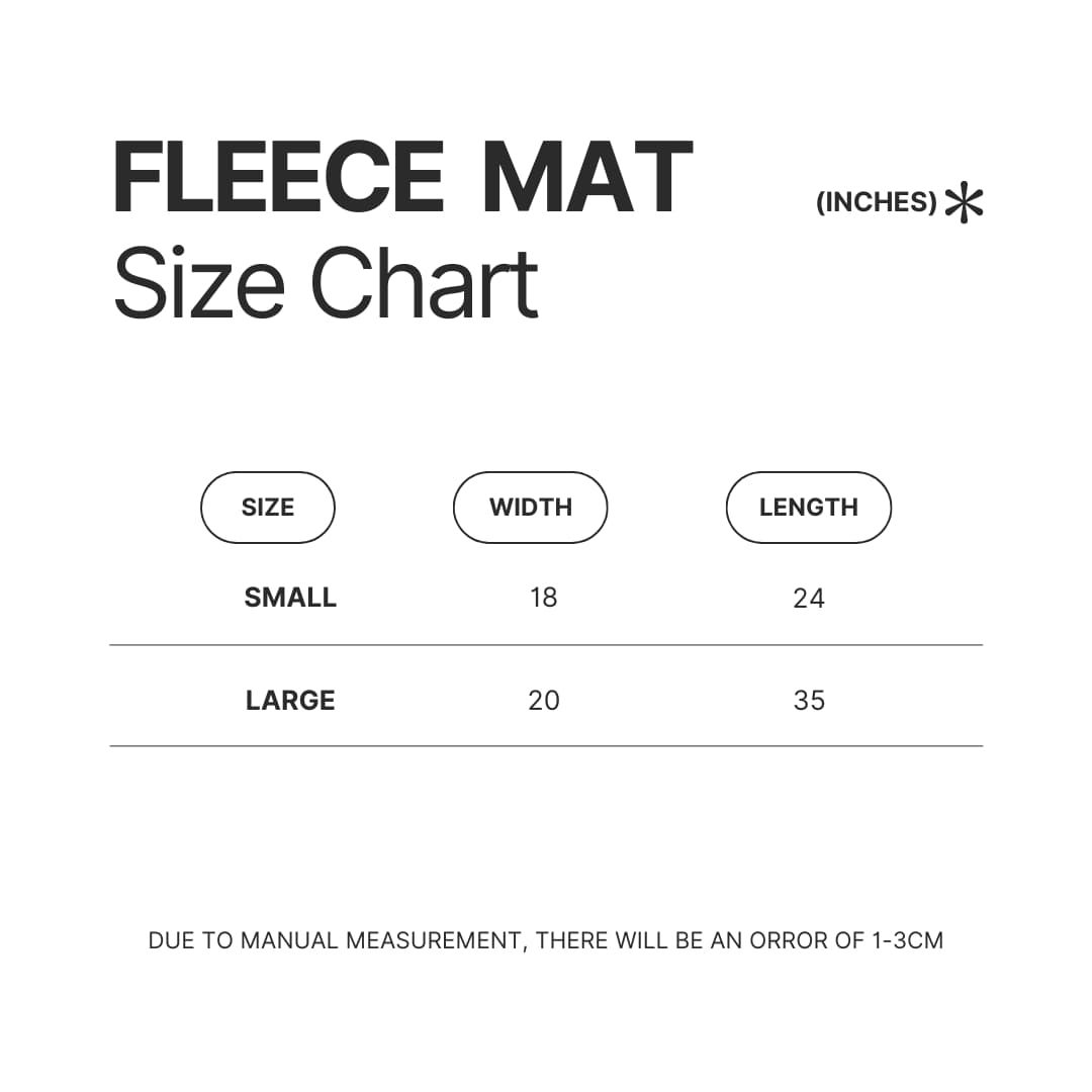 Fleece Mat Size Chart - Ken Carson Merch