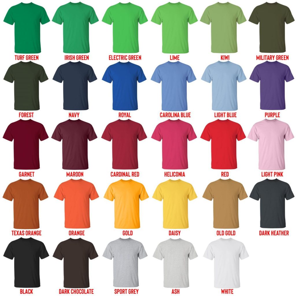 t shirt color chart - Ken Carson Merch